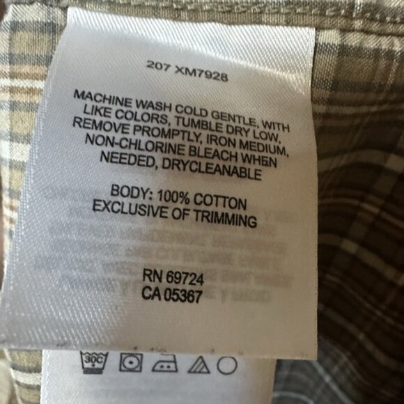 Columbia Sportswear Button-Up Shirt Men's Large Plaid‎ Brown Collared - Picture 5 of 6